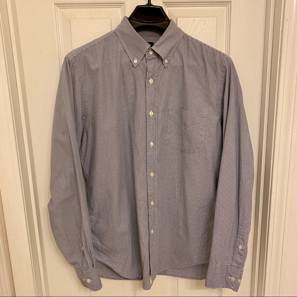3x Blue J. Crew Button-Down Dress Shirts (LG) - Picture 6 of 8
